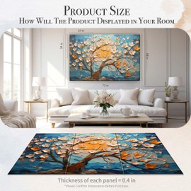 Soon Global Acoustical Wall Panels, 72 X 48 Inches Art Acoustic Panels, Decorative Acoustic Panels, Acoustic Wall Panels, Sound Absorbing Wall Art, Canvas