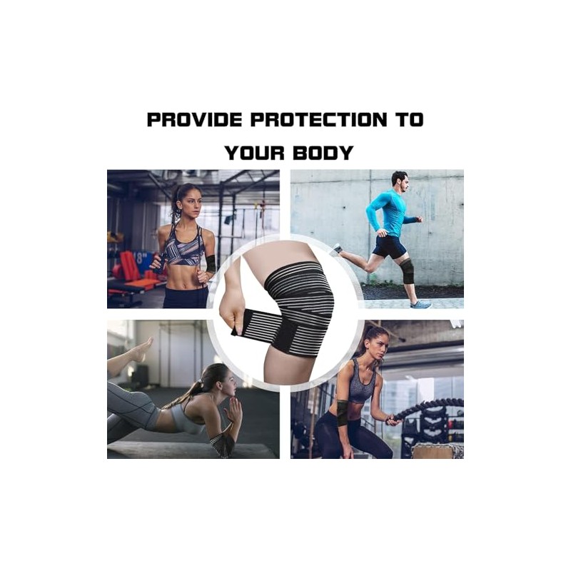 2 x Extra Long Elastic Knee Pads for Legs, Calves