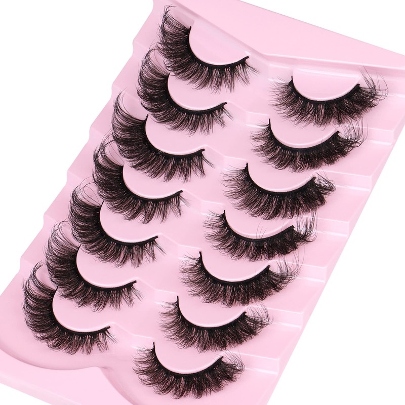 Mink Lashes Full False Eyelashes Wispy Cat Eye Lashes Strip
