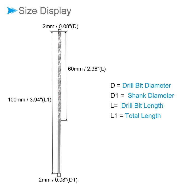 CoCud Mini Twist Drill Bit, 0.08 inch (2 mm) Drill