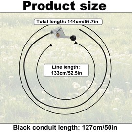 055-8020-00 055802000 Lawn Mower Throttle Control Cable Compatible with Bad Boy ZT Elite/Maverick/MZ Magnum/MZ Rambler/Compact Outlaw, Lawnmower Repair Kit 52-1/2" Cable length & 50" Conduit Length