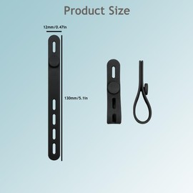 10 Pack Silicone Cable Ties, Reusable Silicone Zip Ties Elasticity Cord Organizer for Bundling and Fastening Cable Cords Wires(13cm/5.11inch)