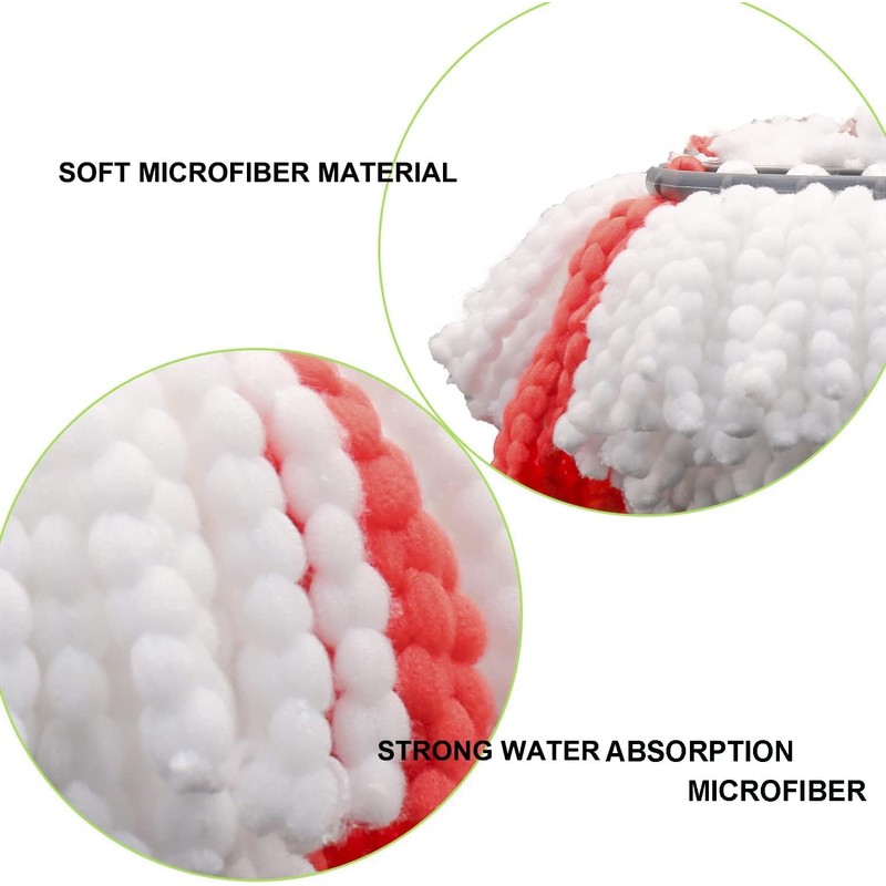6Pcs Spin Mop Replacement Heads Compatible with Vileda O-Cedar, Easy