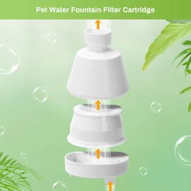 Katze-Brunnen-Ersatzfiltergehäuse kompatibel mit Avalon, Schmetterling, Creekside, Pagode, Sedona, Seascape, Seaside Hundewasserbrunnen, Haustierwasserbrunnen-Ersatzfiltergehäuse, 2 Stücke