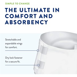 Prevail Per-Fit Incontinence Unisex Briefs with Tabs, Disposable Adult Diaper, Maximum Plus Absorbency, X-Large, 15 Count Bag