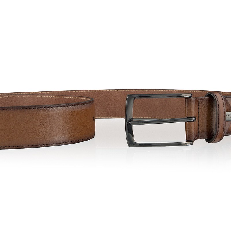LLOYD Belt mens belt leather belt cognac, Länge:105 cm;Farbe:braun