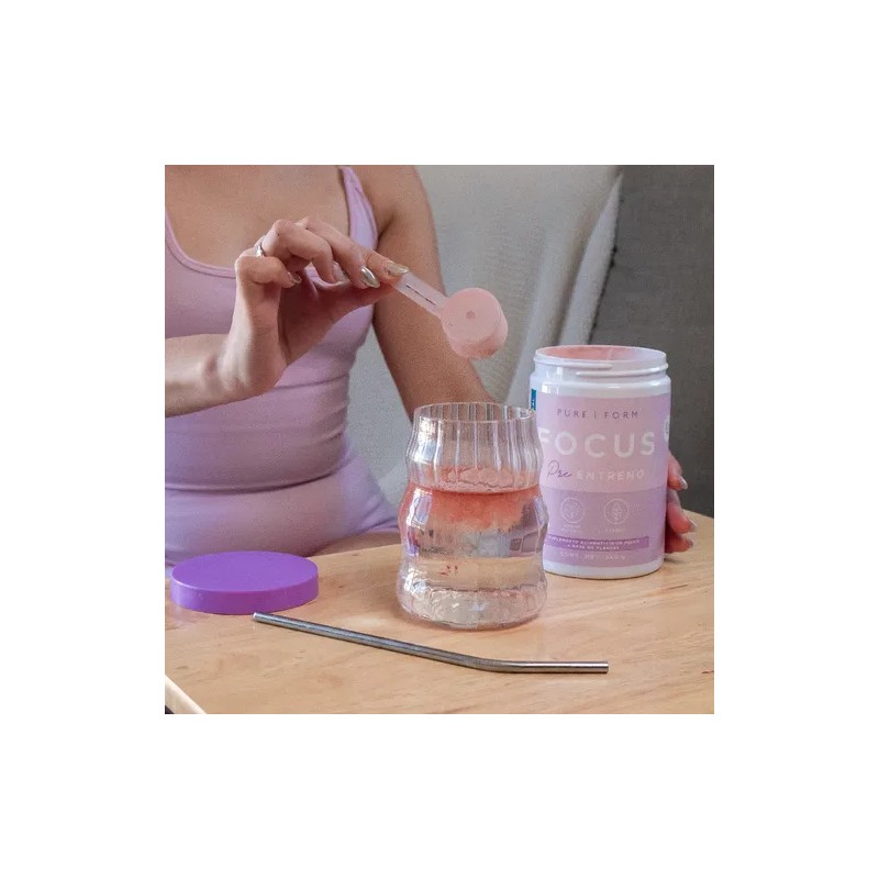 Suplemento Alimenticio Pre Entreno Focus 240g Pure Form Sabor Guava