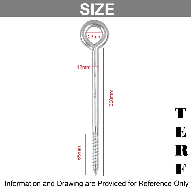 TERF® 12mm X 300mm Welded Screw Eye 12mm X 300mm