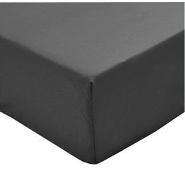 Mohap Fitted Sheet Full Gray Deep Pocket Soft No Pilling and Breathable Double Brushed Microfiber Fits Mattress up to 16 Inches