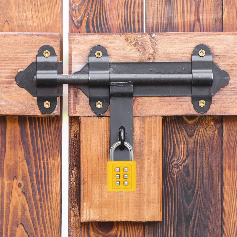 sourcing map Combination Padlock, 6-Digit Push Button Padlock 3-Position Locking