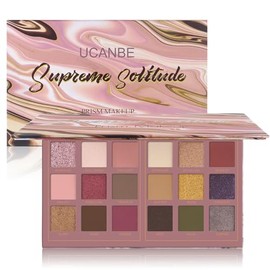 UCANBE Paleta de Sombras de Ojos Mate Profesional 18 Colores, Alta Pigmentación con Acabados Shimmer y Glitter, Difuminable, Larga Duración y...      