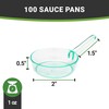 1 Ounce Disposable Dessert Cups, 100 Mini Sauce Dishes -