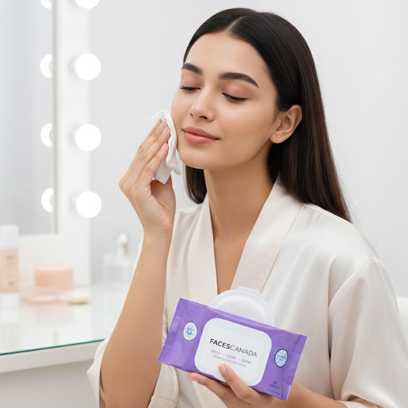 FACESCANADA Fresh Clean Glow Makeup Remover Face Wipes | Gentle