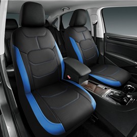 Road Comforts Seat Covers, Premium Leather Car Seat Covers Front Seats,Airbag Compatible, Automotive Seat Covers Universal Fit Most Cars,Vans,Truck,SUV Blue