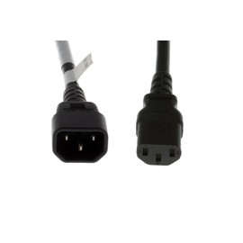 CablesAndKits C13 to C14 Power Cord, 10A/250V, 18 AWG, 10 ft, Black, PC Extension Cables, Compatible with Cisco P/N CAB-C13-C14-AC, Reliable Power Distribution for Computers and Networking