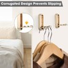 Dntorx Folding Wall Hooks, 4 Pcs Foldable Gold Coat Hooks