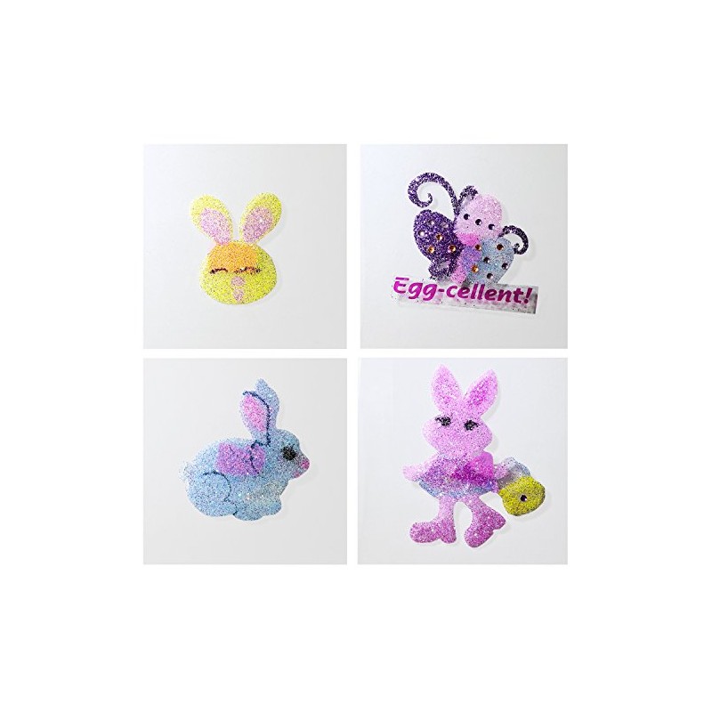 EU Easter Glitter Sparkle Design Tattoos, Pack of 16 by
