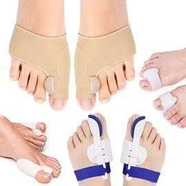 Kit de Correctores de Juanete y Protectores | Corrector Hallux Valgus de Gel | Separador de Dedos de Gel | Protector de Juanetes | Férulas de Juanete | Correctores de Dedos Del Pie para Hombres y Mujeres 8 Piezas