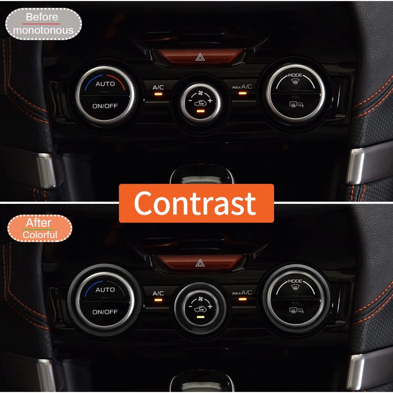 for Subaru AC Climate Control Knob Outer Ring Covers Volume