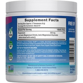 NATURAL VITALITY Mezcla de bebida de magnesio calmante y limón de frambuesa, 8 onzas