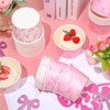 FYSUIMU 60 Pcs Bow Coquette Snack Cups Pink White Bowknot