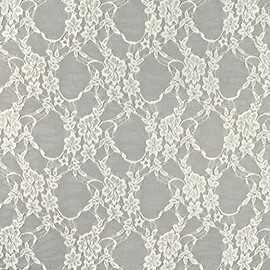 Ivory Stretch Lace Fabric - by The Yard
