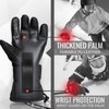 devembr Snowboarding Gloves with Wrist Guards, Ski Gloves Touchscreen, Black,