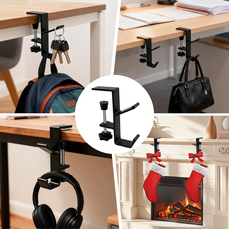 VoyaBliss 6 Pcs Adjustable Purse Hooks Heavy Duty Bag Hanger