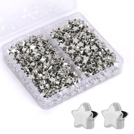 400 PCS Silver Star Beads Star Spacer Beads Star-Shape Spacer Charm Loose Beads with Box Star Beads for Bracelets Star Charms for DIY Jewelry Crafts Making
