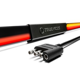 True Mods 60 Inch Dark Smoked Triple Row LED Tailgate Light Bar Strip for Pickup Truck Trailer Vehicle [Rigid Aluminum] [Ignition Start Sequence] Amber Sequential Turn Signal TBT Running Brake Reverse