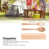 4Pcs/Set Chopsticks and Spoon Set Portable Wooden Tableware with Box