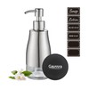Gaussra Soap Dispenser with Coaster and Stickers, Brushed Nickel Stainless