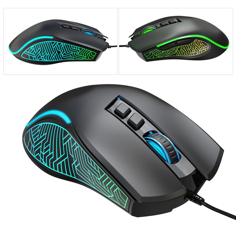 Gaming Mouse USB2.0 4 Adjustable DPI RGB Backlit Ergonomic Design