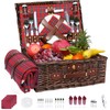 Neti Neti Wicker Picnic Basket for 4 with Insulated Cooler