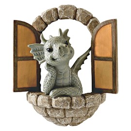 Beautiful Yard Dragon Sculpture, Garden Dragon Figures, Decorative Dragon Garden Figure, Polyresin Garden Dragon Figures, Statue Garden Dragon Figures, Decoration for Trees, Garden, Patio and Yard