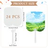 LAIAMER 24 Pcs Sublimation Fans Blank, Double-Sided DIY Sublimation Hand