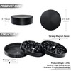 (Black) 2.5 inch Grinder, Portable, Suitable for Kitchen Use