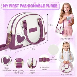 INNOCHEER - Bolso para niñas pequeñas, bolso de juguete para niños con maquillaje de simulación, bolso de juego para niñas pequeñas, bolso de juego de