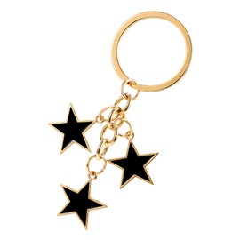 Larrel Star Keychain, Gold Cute Keychain Cool Keychains Rings Aesthetic Key Chain Hooks Backpack Charms Key Chain Crafts Accessories for Women Cute Handbags Purse Student Gifts Teacher School