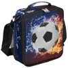 Soccer Insulated Lunch Bag Football Kids Lunch Box Reusable Leakproof