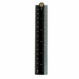 Generic 30cm Folding Aluminum Alloy Ruler, 0-300mm, Black, Perfect for Architects, Teachers & Children