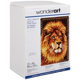 Wonderart Lion Latch Hook Kit, 27" X 40"