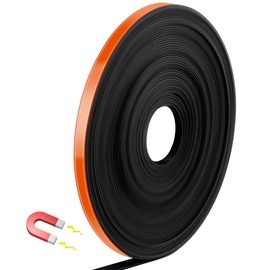 AmazingSpark Magnetic Tape Roll Thin Strips, 0.39 Inch x 33 Feet Magnetic Board Dividers Whiteboard Graphic Decorative Tape Marking Line for Classroom Office Art Accessories(Orange)