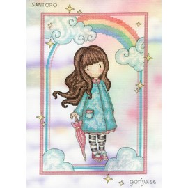 Bothy Threads Counted Cross Stitch kit - Rainbow Wishes by Gorjuss