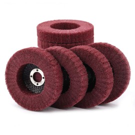 NuoDunco 10Pcs 4 Inch Nylon Fiber Flap Disc, 320 Grit Buffing Polishing Wheel for Angle Grinder, Scouring Pad Paint Stripper and Rust Remover