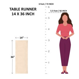 Solino Home Linen Table Runner 36 Inches - Black and Cream 100% Pure Linen Farmhouse Short Table Runner 14 x 36 Inch Ideal for Dresser and Coffee Tables - Morgan Check