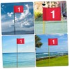 WOONEKY 2Pcs Flags Practical Putting Training Flags with Print for