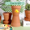vensovo 4 Inch Terracotta Plant Pots with Saucer - 6
