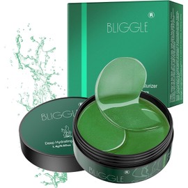 Parches Para El Contorno De Ojos(64 Unidades)- Mascarilla De Ojos De Té Verde Con Ácido Hialurónico, Cuidado Refrescante Para Ojos Hinchados Y Ojeras, Reduce Las Bolsas Y Suaviza Las Arrugas.
