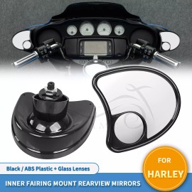 Unbranded Black Rearview Side Mirrors For Harley Touring Street Glide Ultra Limited FLHTK